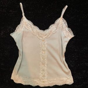 Lace Tank Top with Buttons
